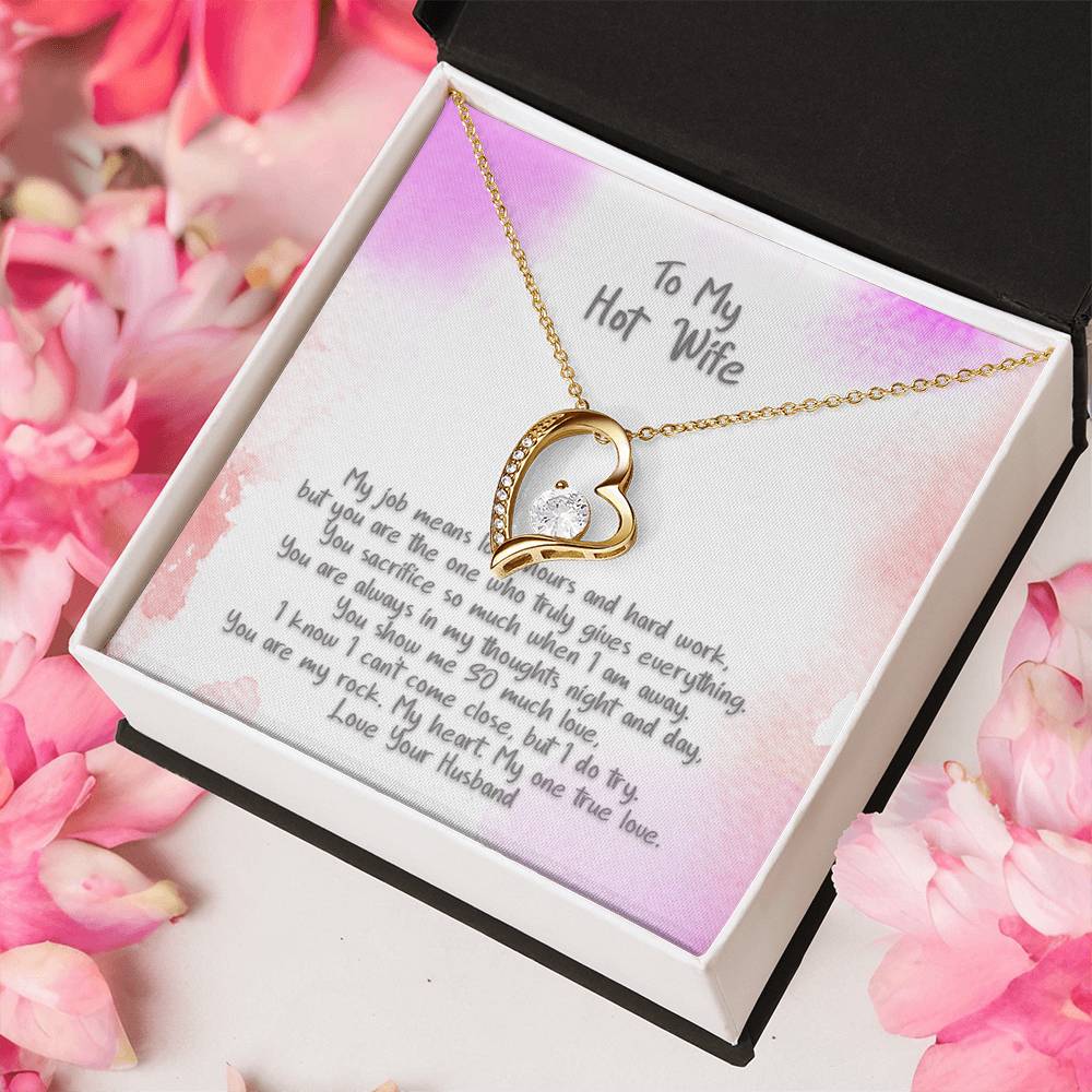 My Hot Wife You Show Me Love From Husband Heart Necklace Forever Love Necklace