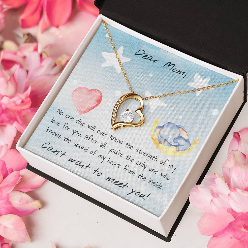 Dear Mom Can't Wait To Meet You! Forever Love Necklace