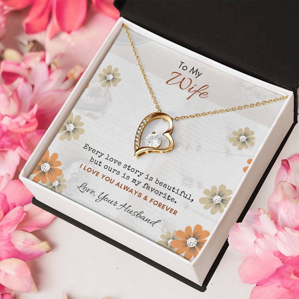 To My Wife Love Your Husband - Last Everything Necklace - To My Wife Necklace Anniversary Forever Love Necklace