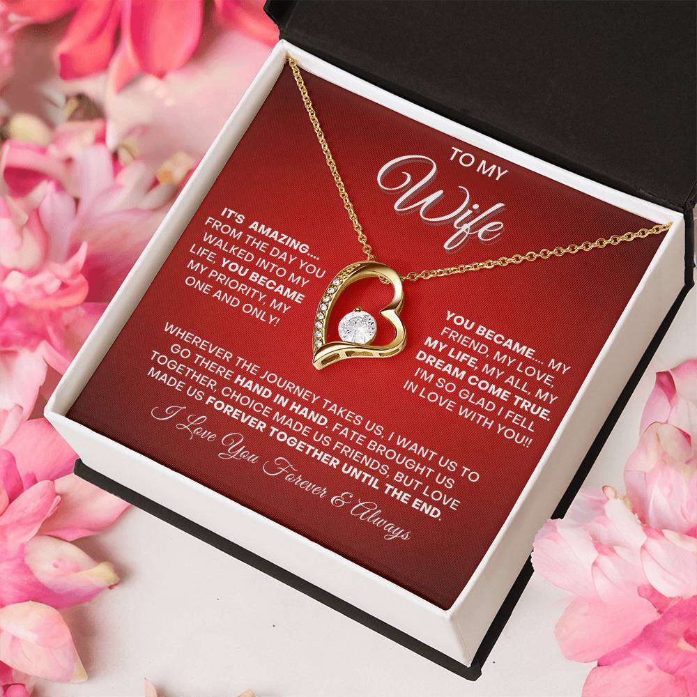 Wife Together Forever Hart Necklace Forever Love Necklace