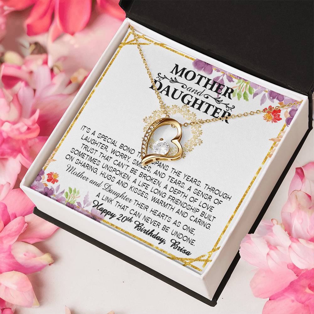 Daughter Birthday Gift From Mom Happy Birthday Sweetheart Infinity Necklace Gift From Mom To Daughter Forever Love Necklace