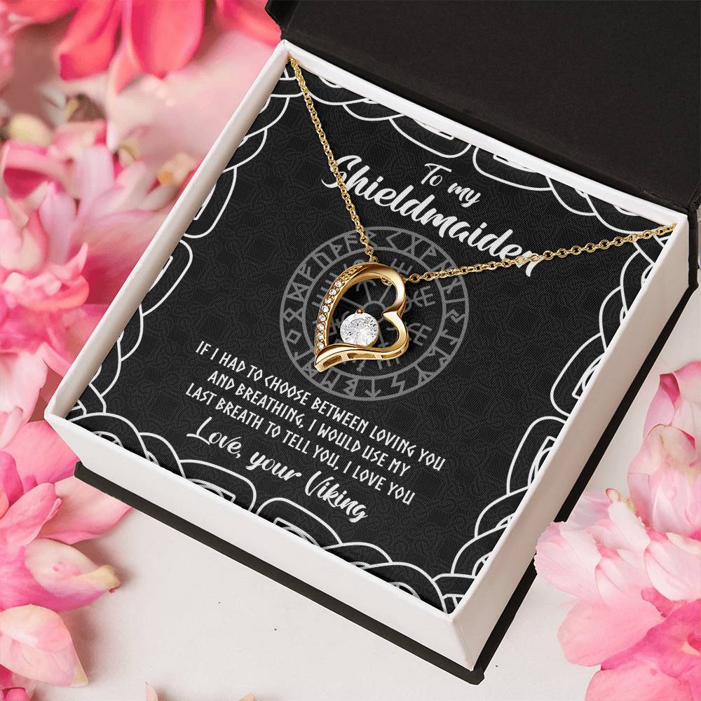 To My Shieldmaiden Heart Necklace Love Your Viking. 1 Forever Love Necklace