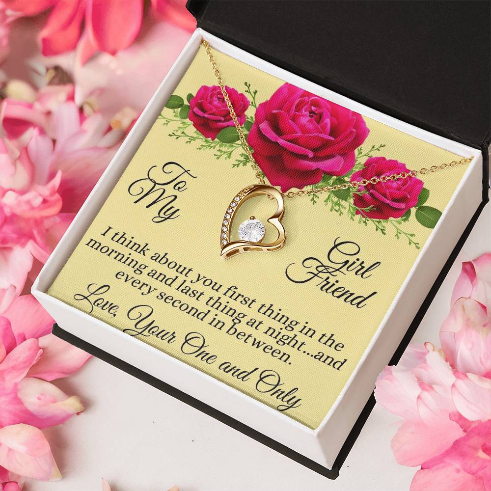 To My Beautiful Girlfriend - The Forever Love Necklace Forever Love Necklace