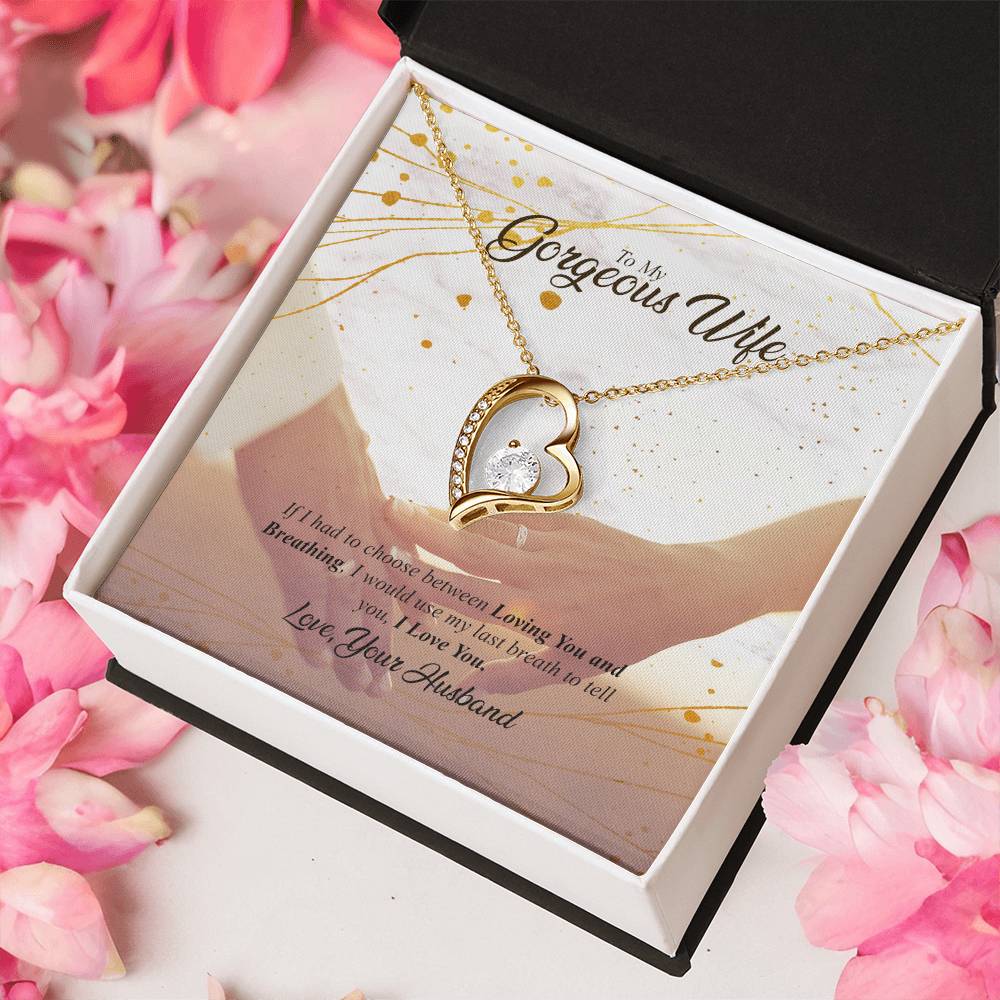 My Georgeous Wifei Love You Forever Love Necklace