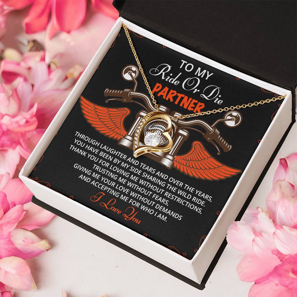 To My Ride Or Die Valentine's Day Necklace Gift For Girlfriend Gift For Valentine's Valentine's Day Gift Friendship Jewelry Forever Love Necklace