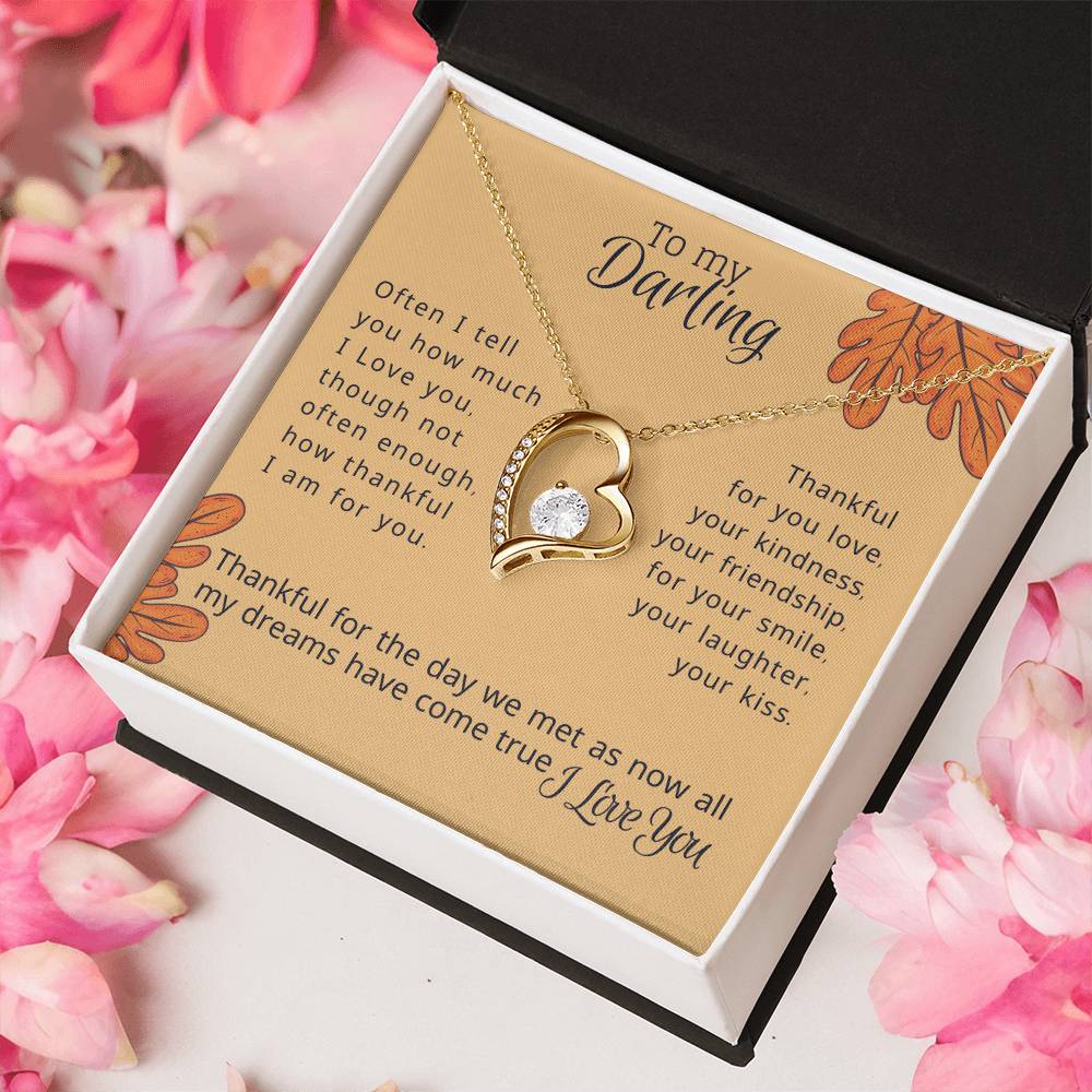 Thanksgiving Gift For Wife Sentimental Gift For Her Jewelry Forever Love Necklace
