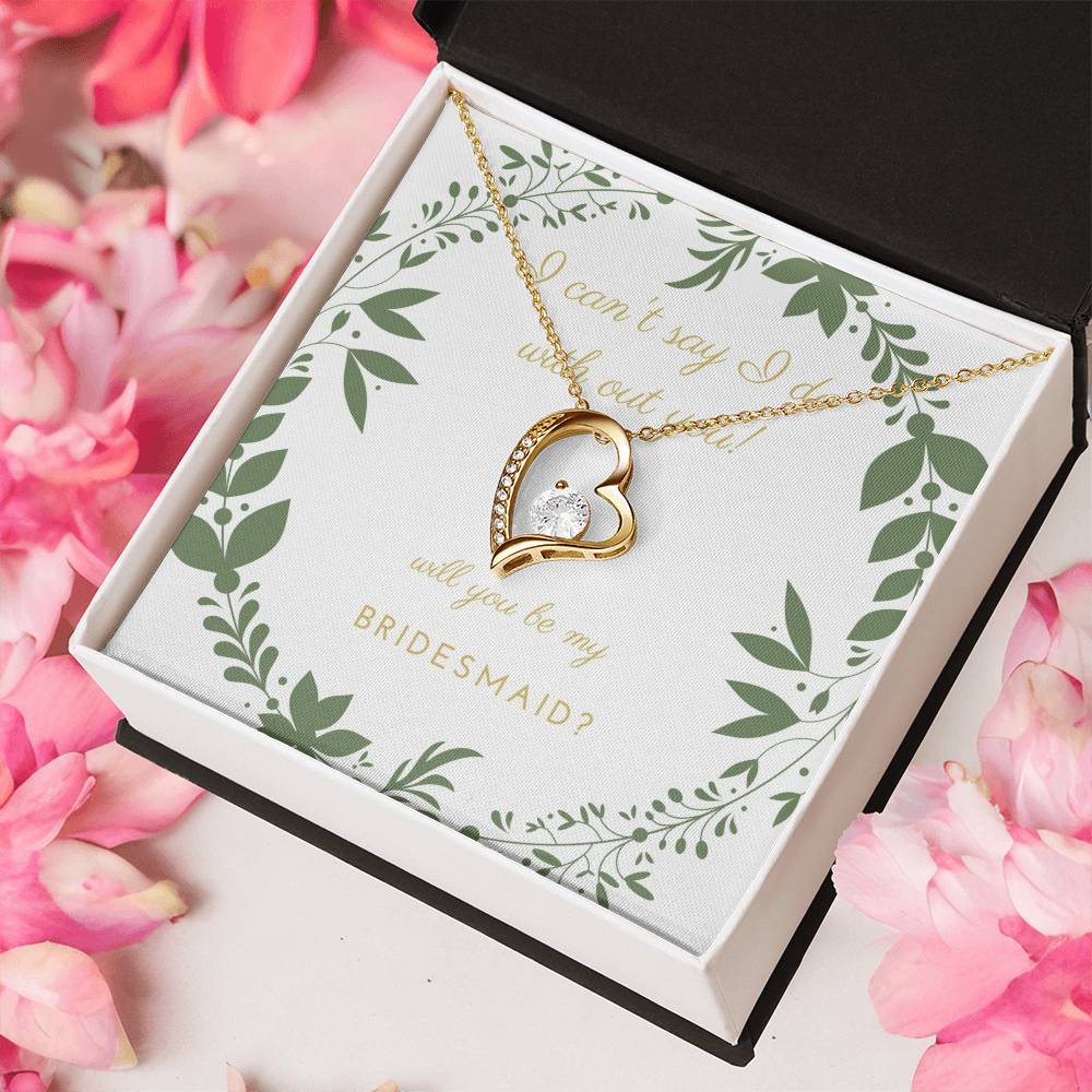 Bridesmaid Wedding Bridesmaid Gift From Bride To Bridesmaid Forever Love Necklace
