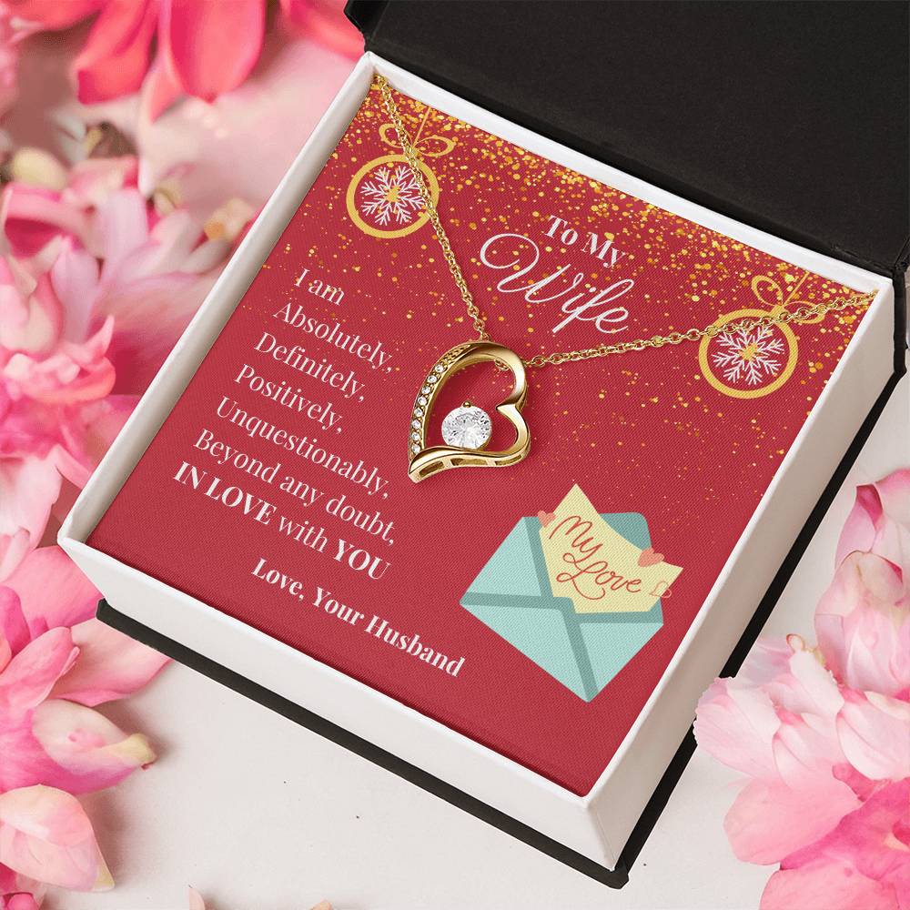 To My Wife - Absolutely In Love - Necklace Forever Love Necklace