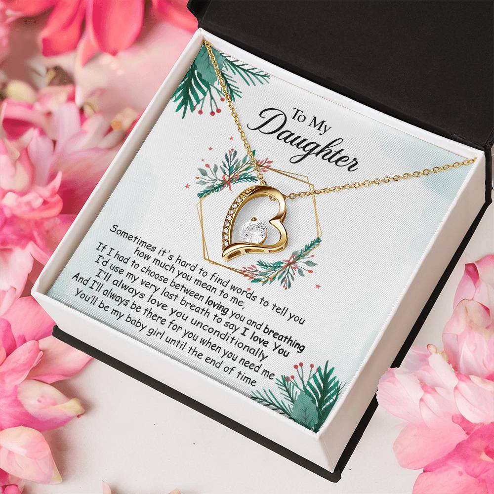 Mother To Daughter Necklace 'sometimes It's Hard To Find Words...' 1 Forever Love Necklace