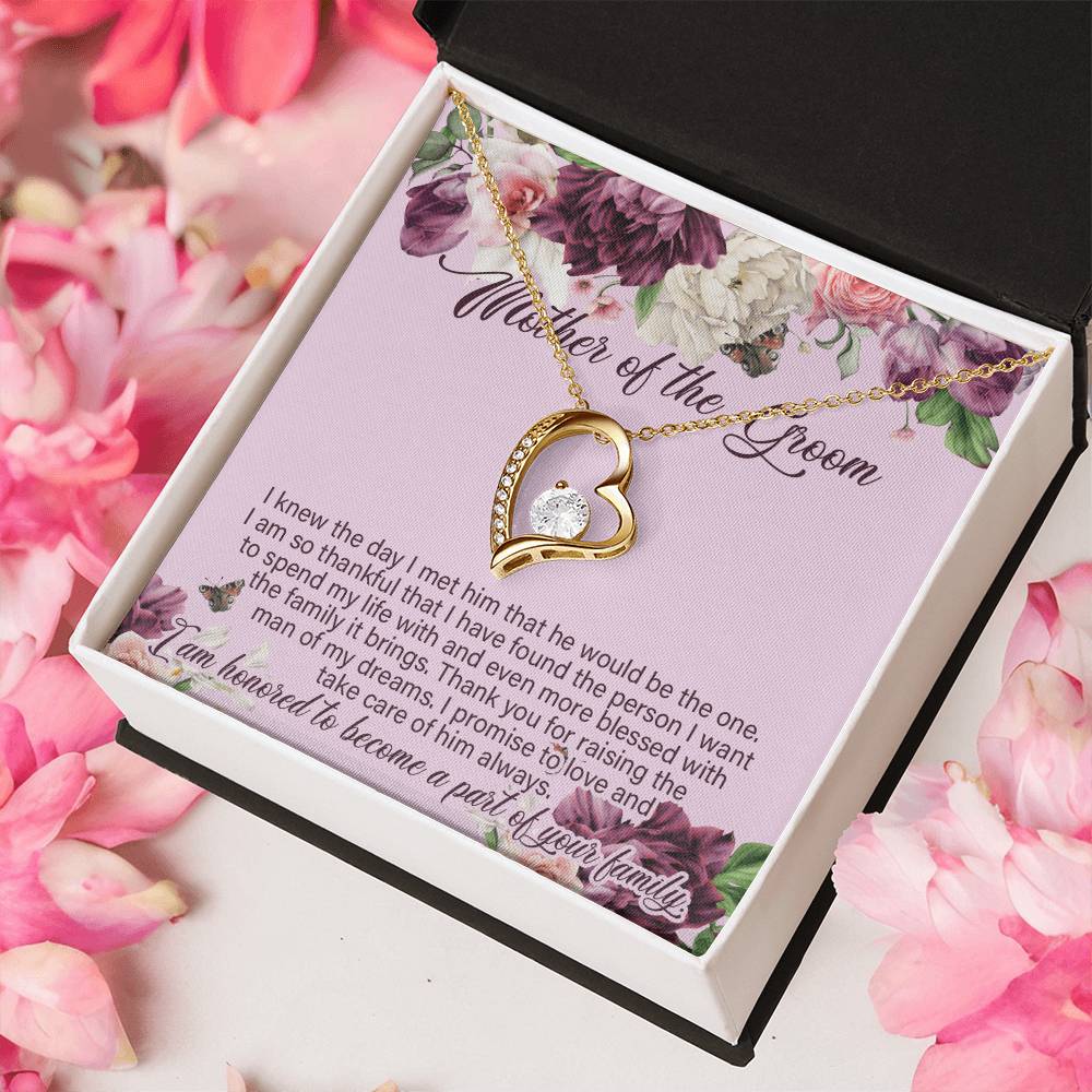 Mother Of The Groom Gift From Bride Mother Of The Groom Forever Love Necklace Customize Gift For Mother Of The Groom Mom Wedding Gift Forever Love Necklace