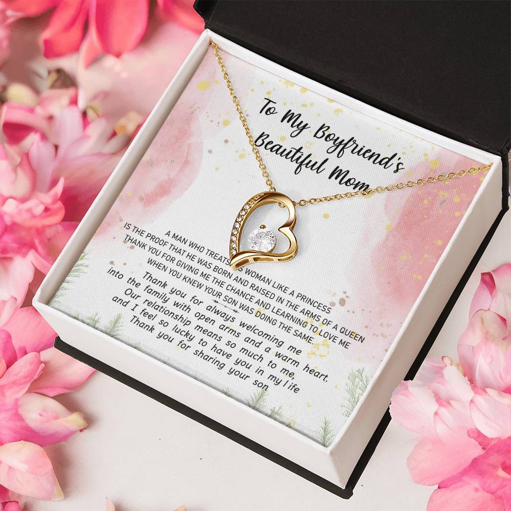 Almost Gone Gift For Boyfriend's Mom The Arms Of A Queen 2 Heart 1 Forever Love Necklace