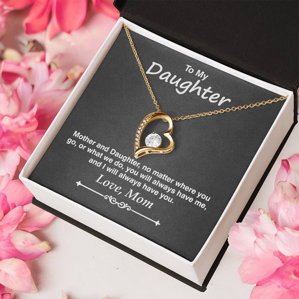 To My Daughter Necklace From Mom I Love You Always 1 Forever Love Necklace