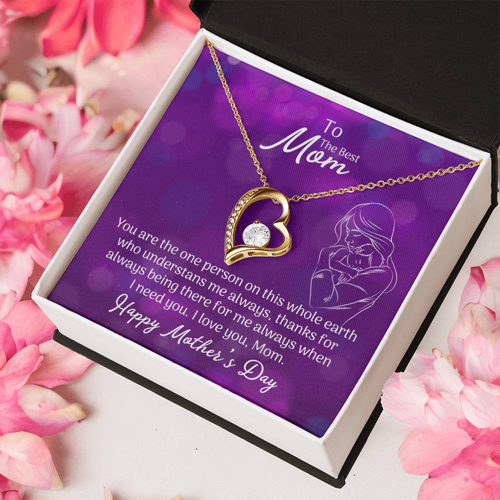 To The Best Mom Forever Love Necklace