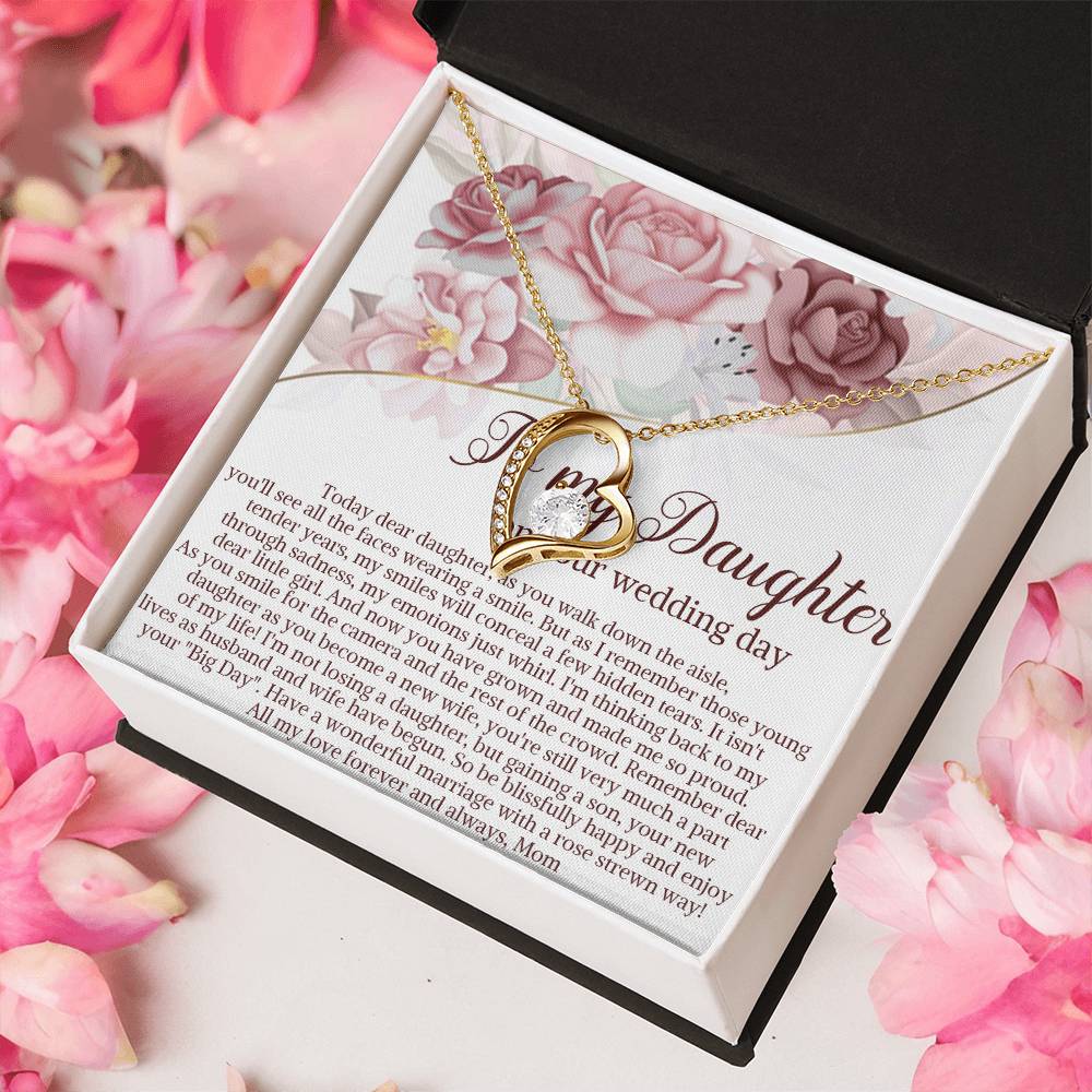 Daughter On Wedding Day Gift Daughter Wedding Gift From Mom And Dad Daughter Gift From Parents Daughterwedding Gift 1 Forever Love Necklace