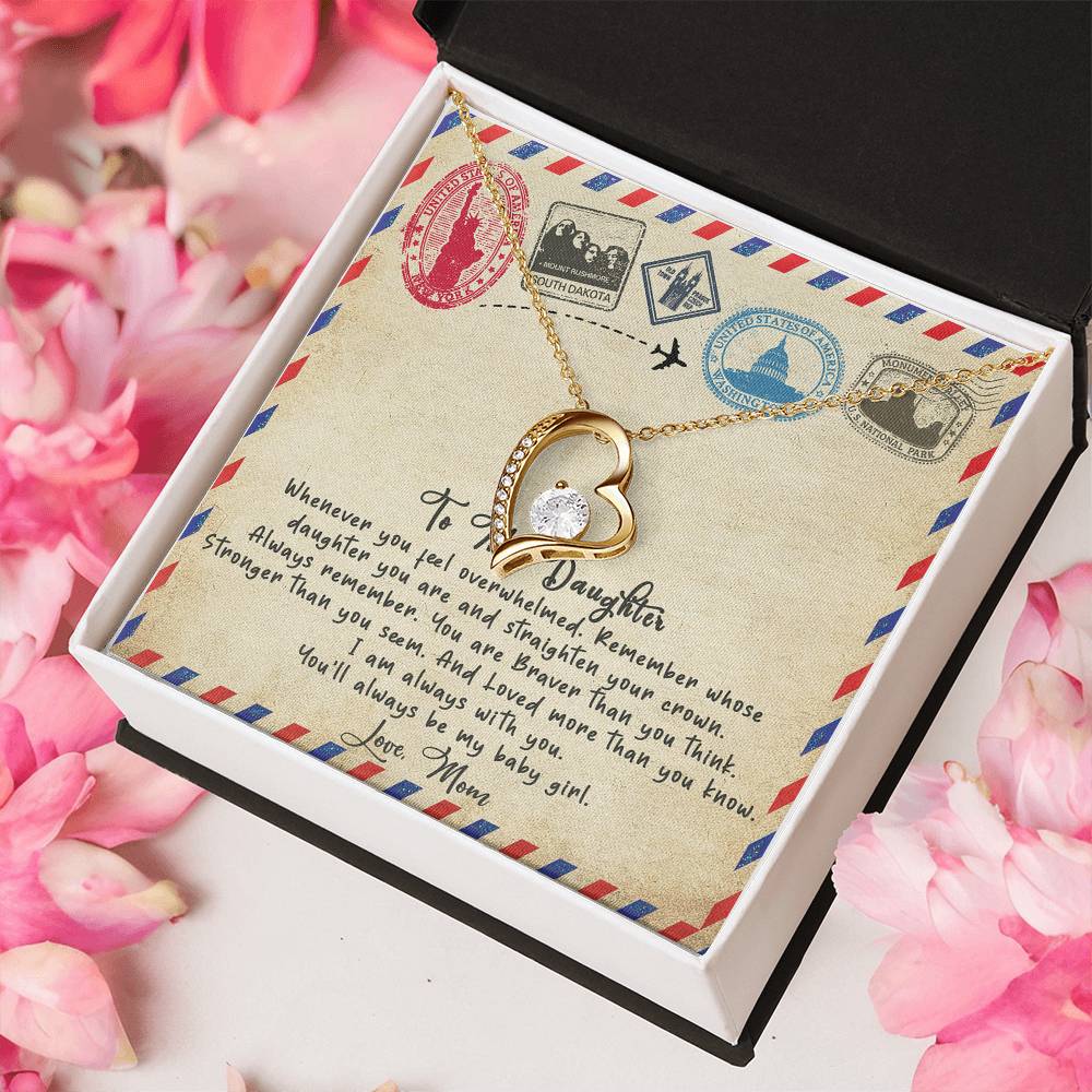 To My Daughter Necklace From Mom Gift For Daughter From Mom Birthday Gift Daughter Graduation Gift Daughter Birthday Gift From Mom Forever Love Necklace
