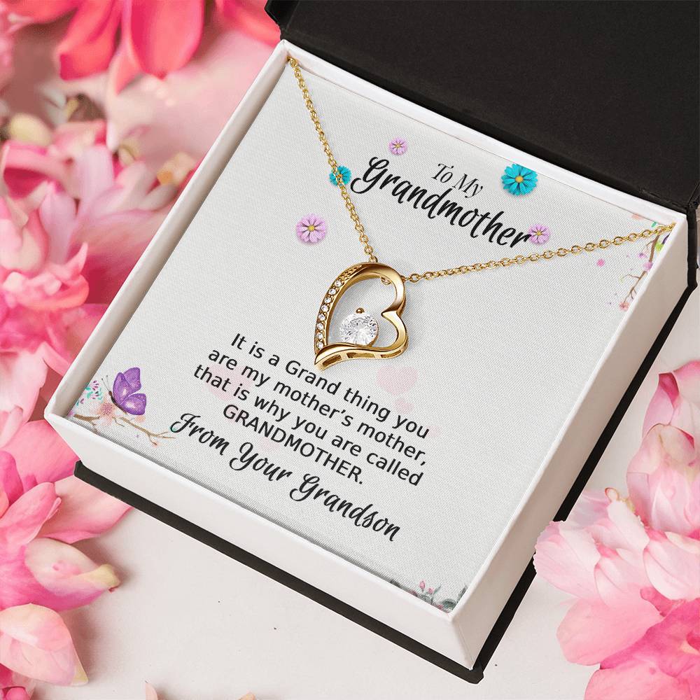To My Grandmother From Your Grandson Necklace 1 Forever Love Necklace