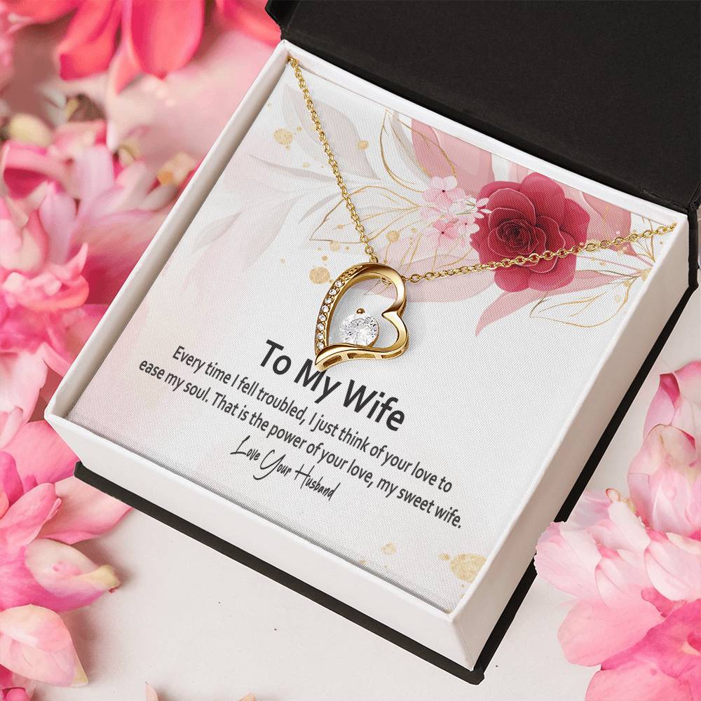 To My Wife-Best Jewelry Gift For Wife Gifts For Wife Forever Love Necklace