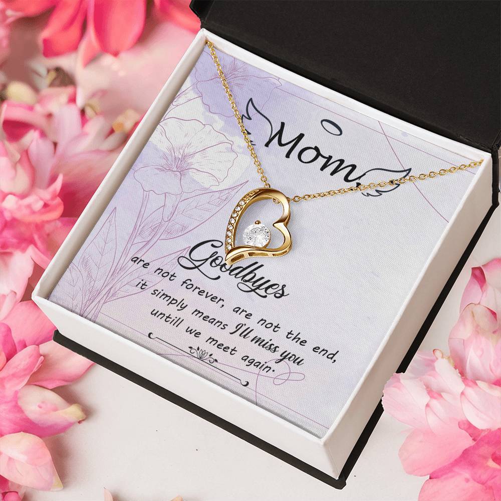 Remembrance Necklace Mom Because Someone We Love Is In Heaven Gift To Remember Mom Angel Wings 1 Forever Love Necklace