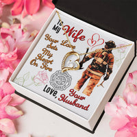Gift For Firefighter Wife Thin Red Line Necklace For Fireman Wife To The World's Best Fire Wife Necklace Fireman Gift Set Birthday Gift Couples Forever Love Necklace