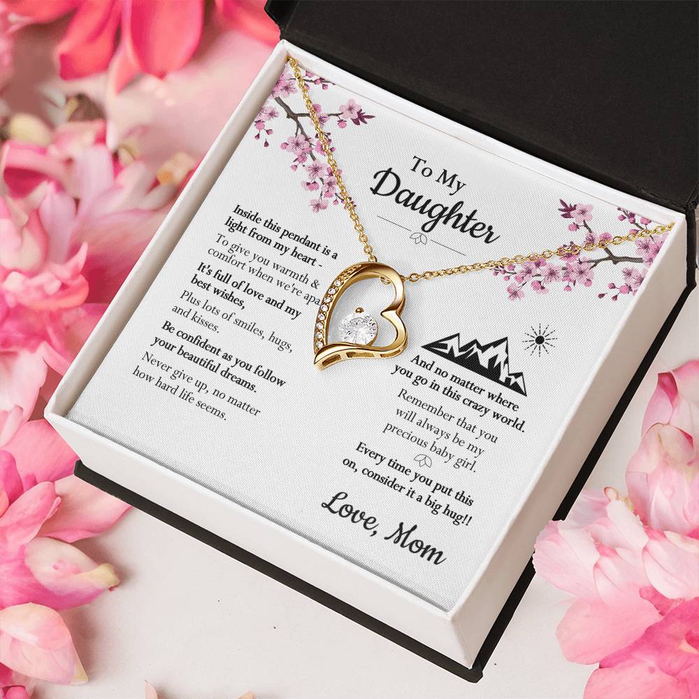 To My Daughter Never Give Up Necklace Wmessage Card 1 Forever Love Necklace