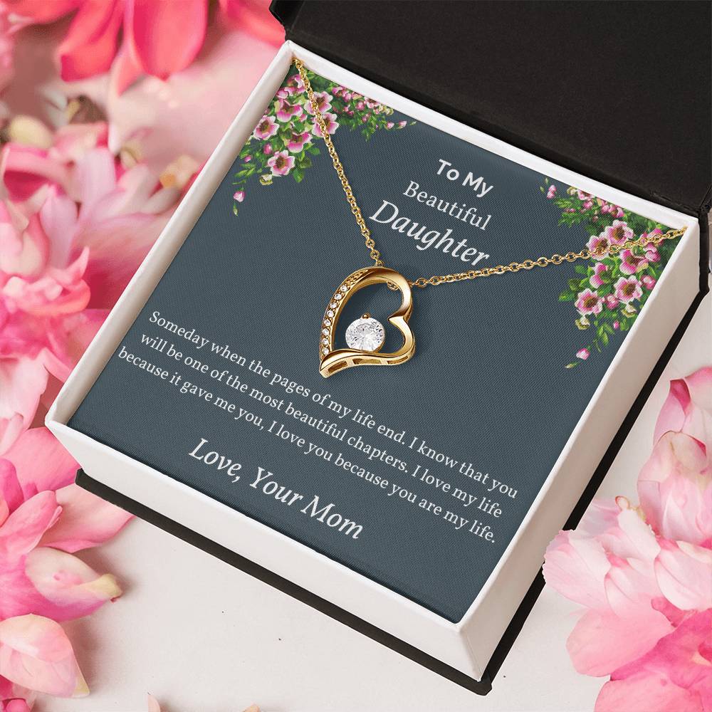 To My Beautiful Daughter Someday When The Pages Love Necklace Mothers Day Gift From Daughter Gift For Daughter From Mom Forever Love Necklace