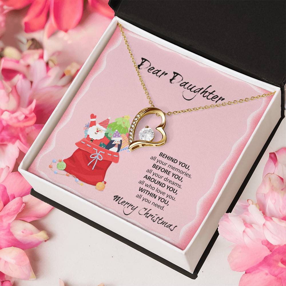 Heart Gift For Step Daughter Bonus Daughter Gift From Stepdad To Bonus Daughter Necklace Stepdaughter Birthday Adopted Child Christmas Forever Love Necklace