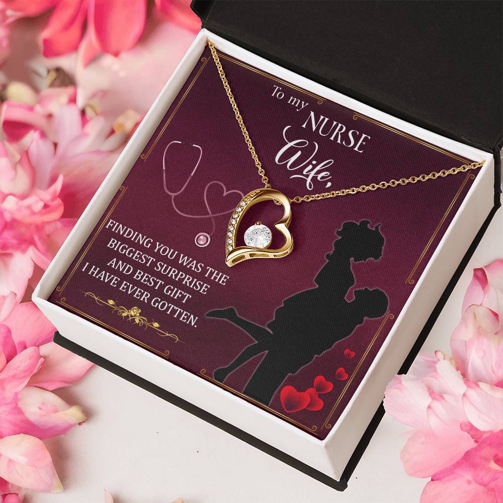 To My Nurse Wife Finding You Was The Biggest Surprise Forever Love Necklace