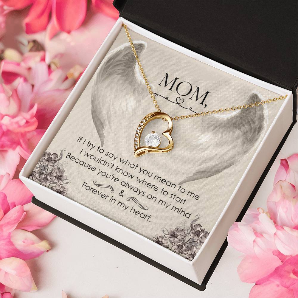 Mom Forever In My Heart Forever Love Necklace