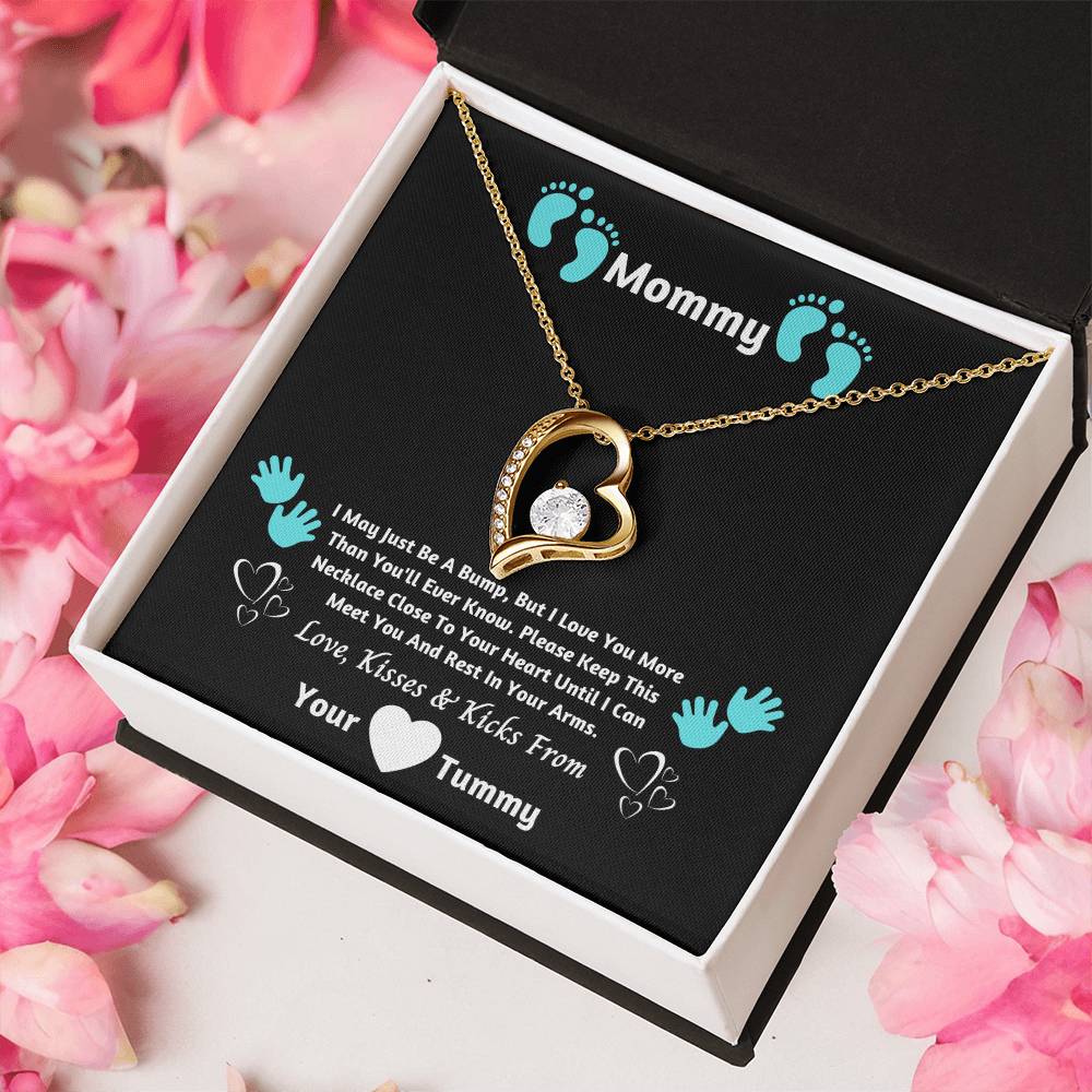 Mommy I Can't Wait To Meet You - Baby Boy Version Forever Love Necklace