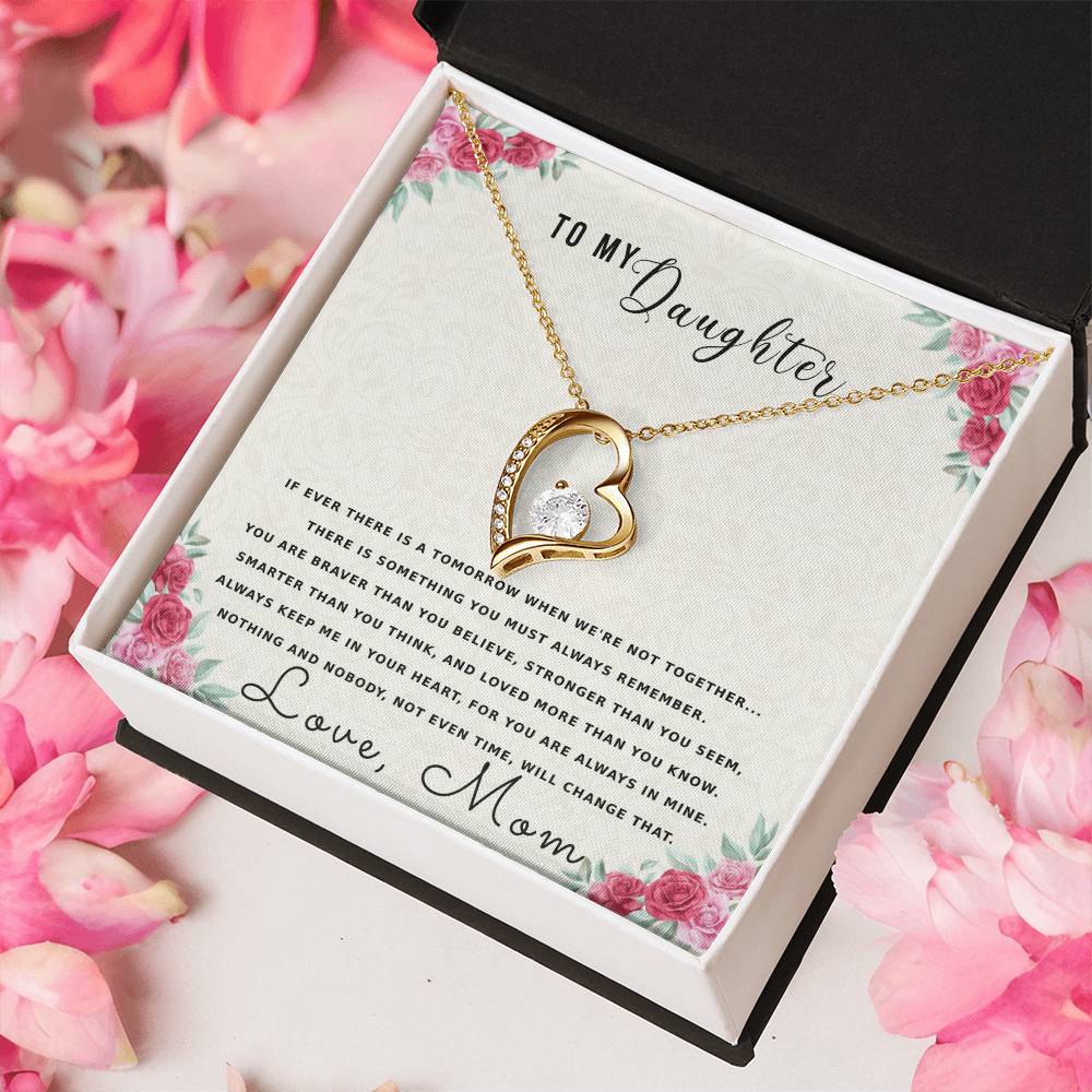 To My Daughter Mother Necklace Gift For Daughter From Mom Daughter Mother Necklace Daughter Gift From Mom To My Daughter Forever Love Necklace