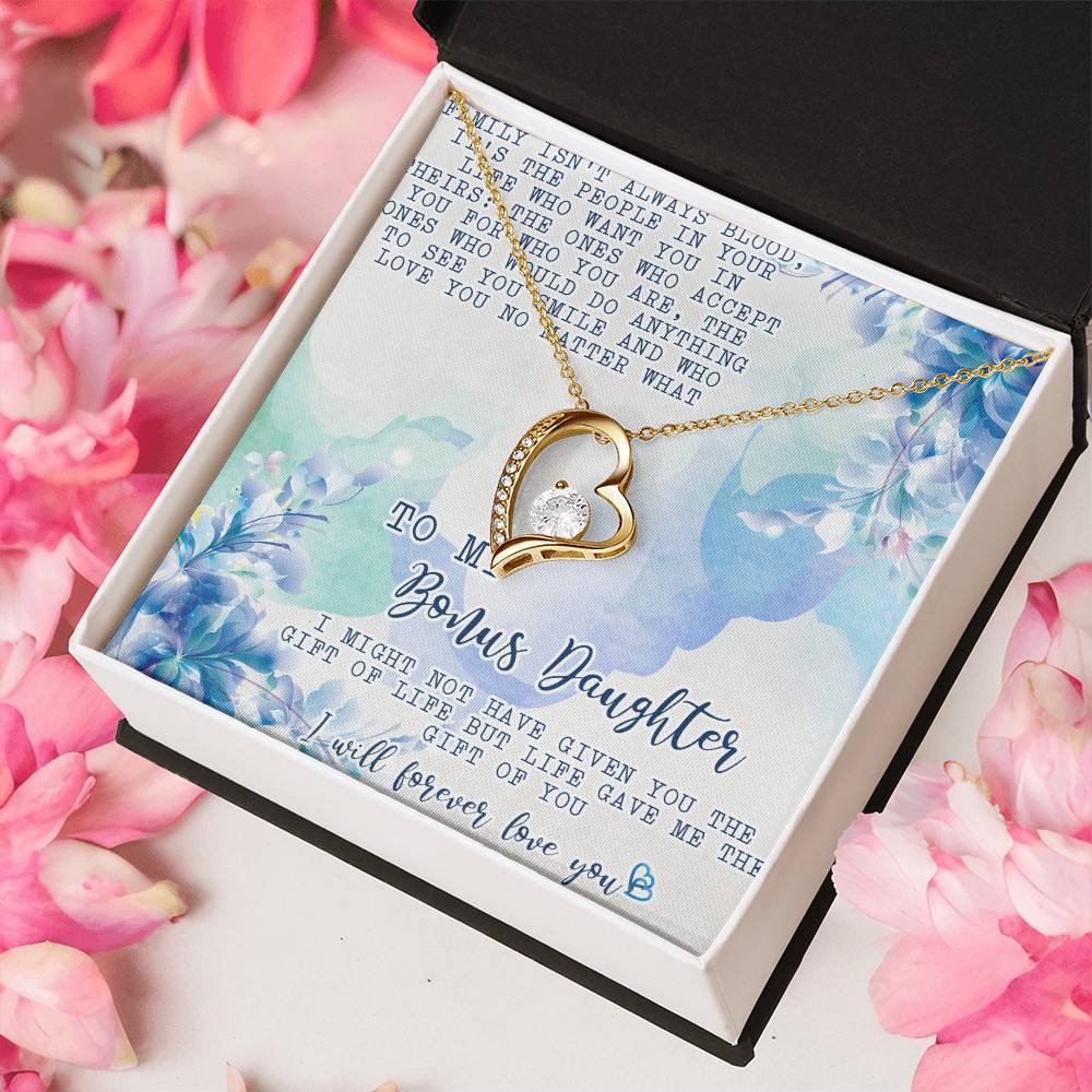 Stepdaughter Necklace Gift Customize Bonus Daughter Necklace Necklace For Stepdaughter Daughter In Law Necklacebonus Daughter Forever Love Necklace
