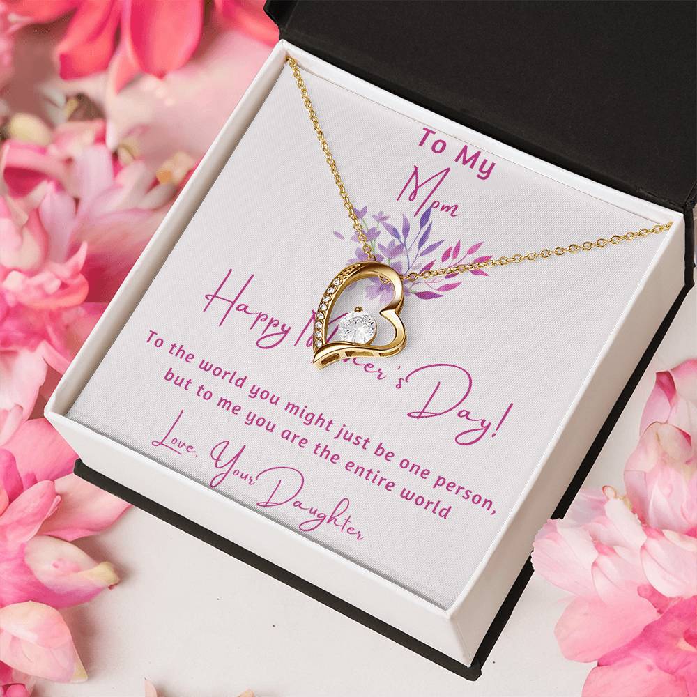Mother's Day Customize Necklace With Custom Message Forever Love Necklace
