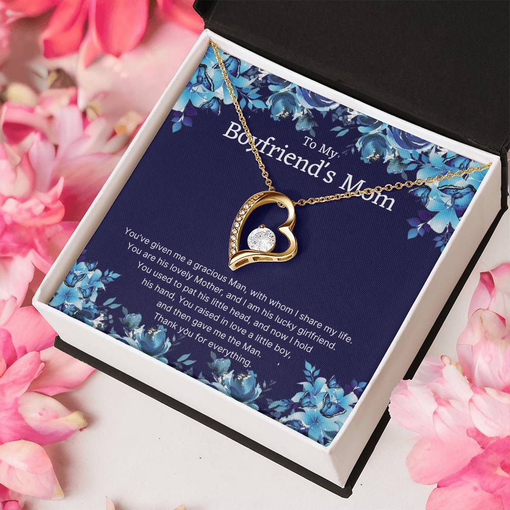 To My Boyfriend's Mom Forever Necklace Mother's Day Birthday Christmas Engagement 1 Forever Love Necklace