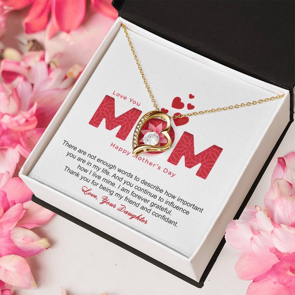 Thank You For Being My Friend And Confidant Mother - Necklace Forever Love Necklace
