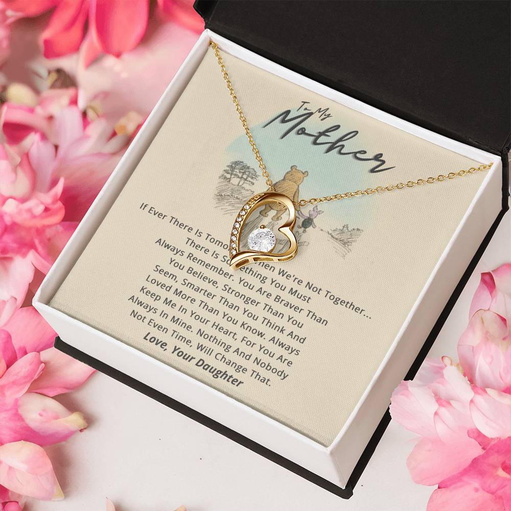 To My Mother Necklace With Message Card Mother's Day Gift 1 Forever Love Necklace