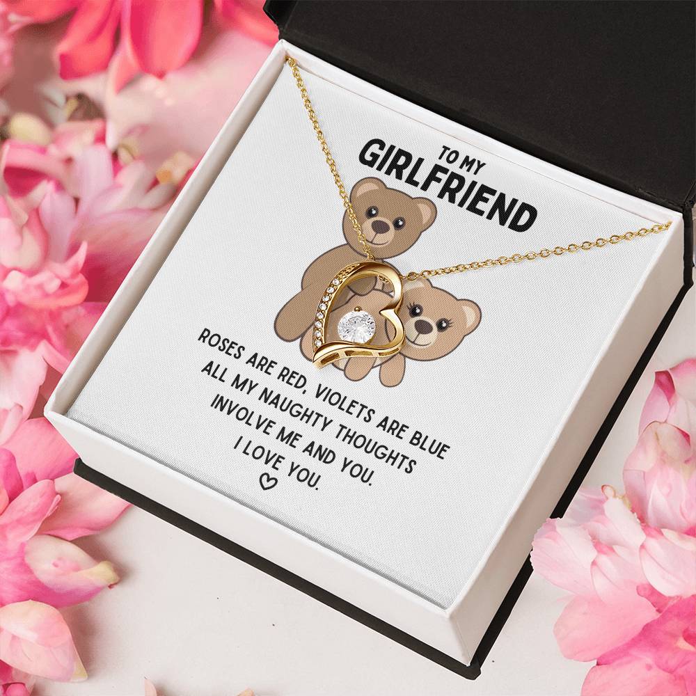 To My Girlfriend Naughty Thoughts Necklace 1 Forever Love Necklace