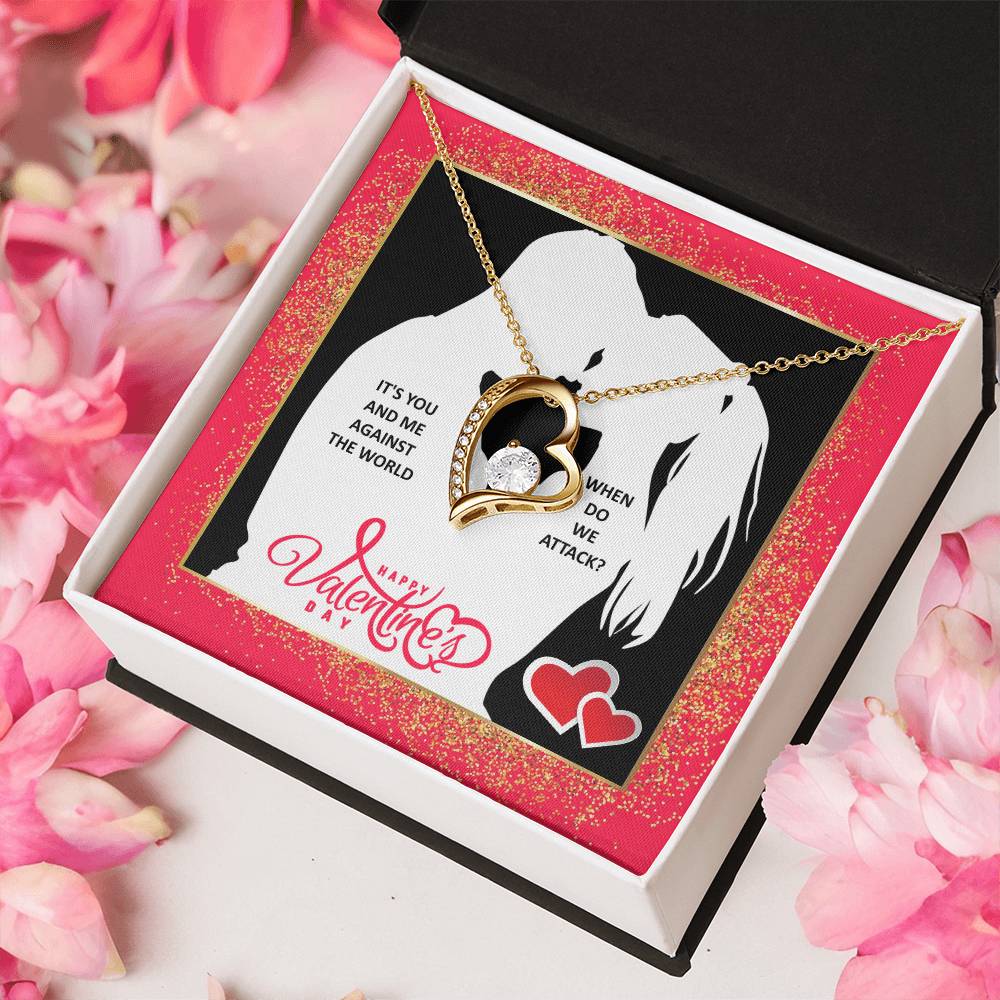 You And Me Against The World Forever Love Necklace Forever Love Necklace