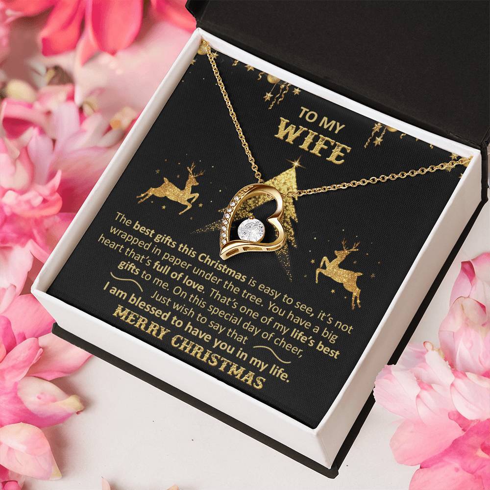 To My Wife Christmas Forever Love Necklace