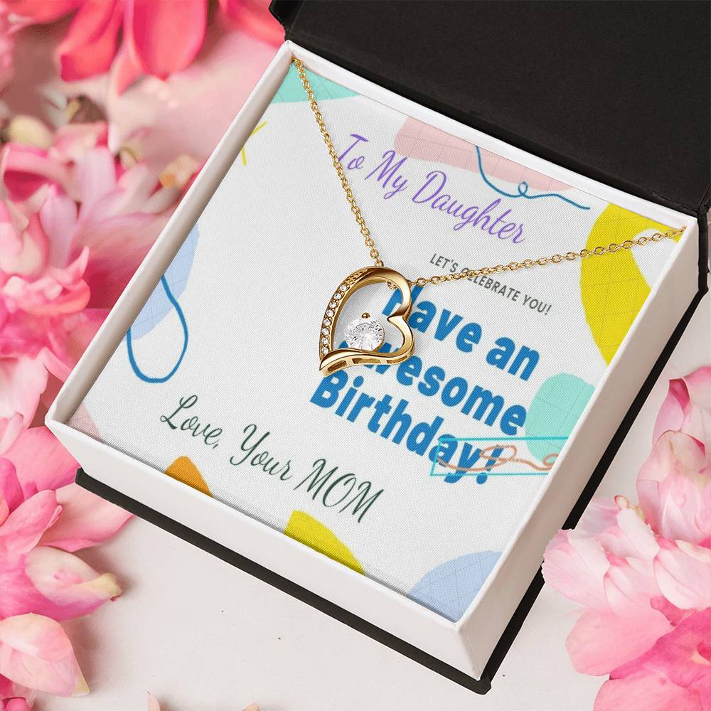 Forever Loved To My Daughter Pendant Necklace Gift Jewelry Necklace From Anniversary Daughter Mother Necklace Daughter Gift Forever Love Necklace