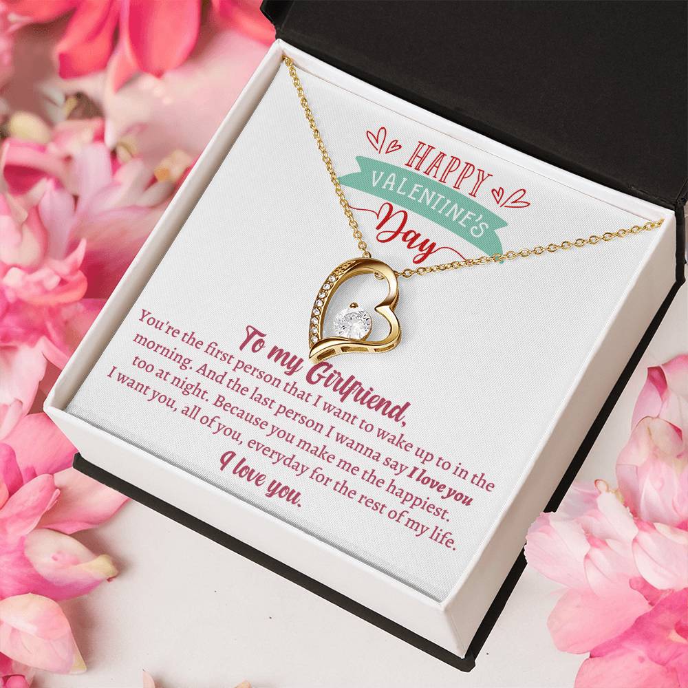 Valentine's Gift For Girlfriend You Make Me The Happiest. 1 Forever Love Necklace