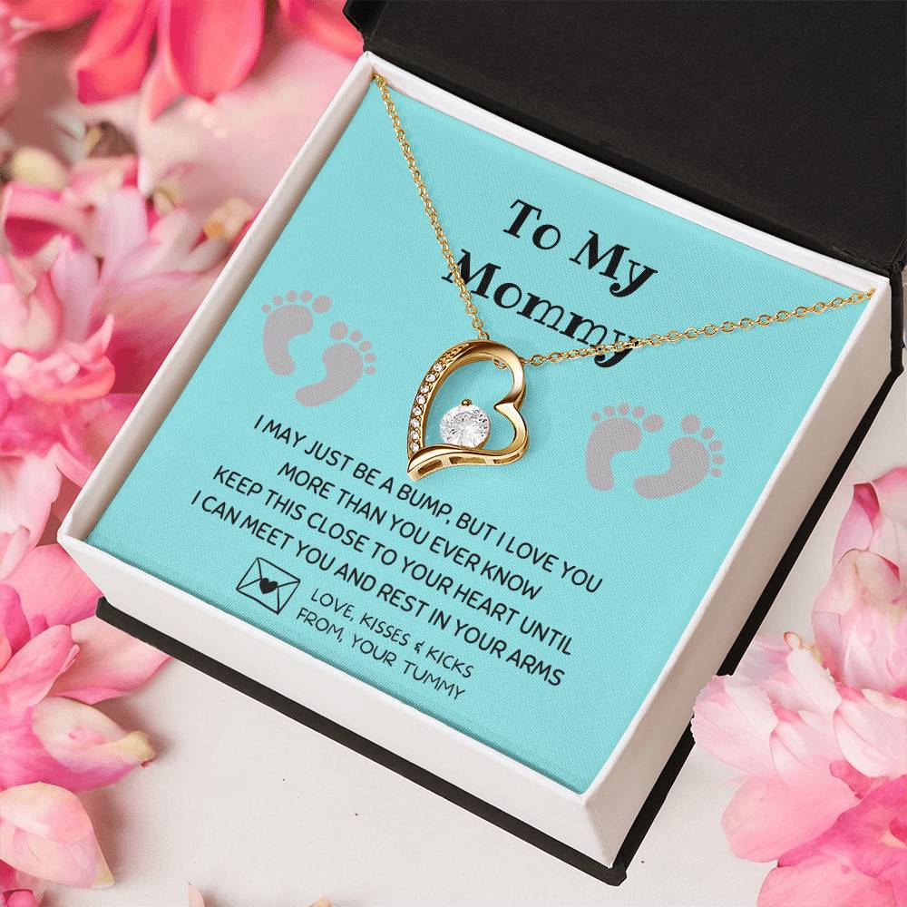 To My Mommy Blue Forever Heart 1 Forever Love Necklace