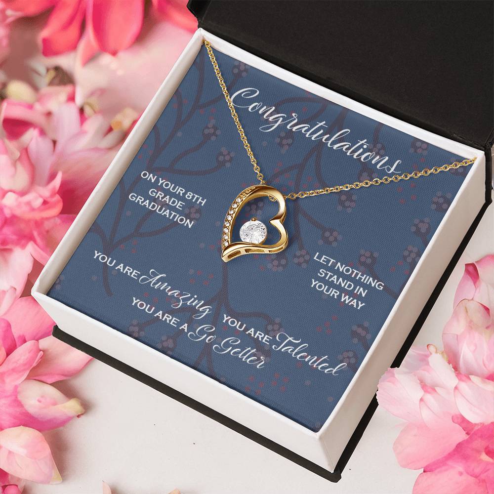 8Th Grade Graduation Gift For Her Graduation Gift For Daughter Niece Sister Granddaughter Middle School Graduation Forever Love Necklace