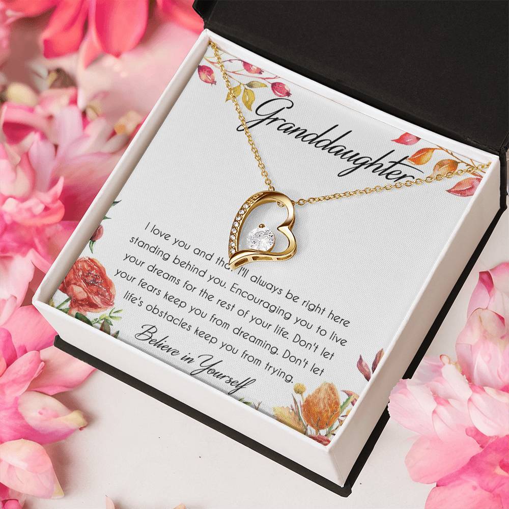 Granddaughter Message Card 1 Forever Love Necklace