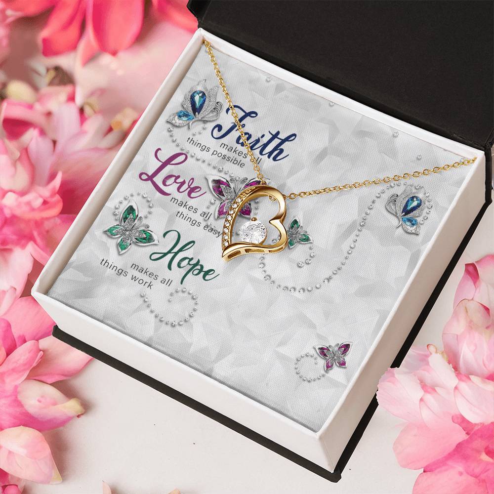 Butterfly Faith Customize Forever Love Necklace