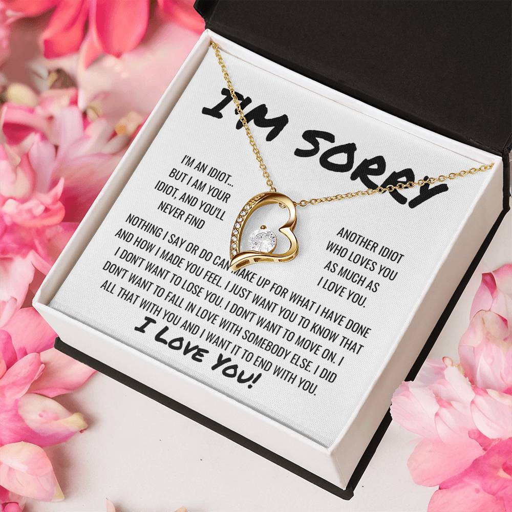 Sorry Apology Necklace Forever Love Necklace
