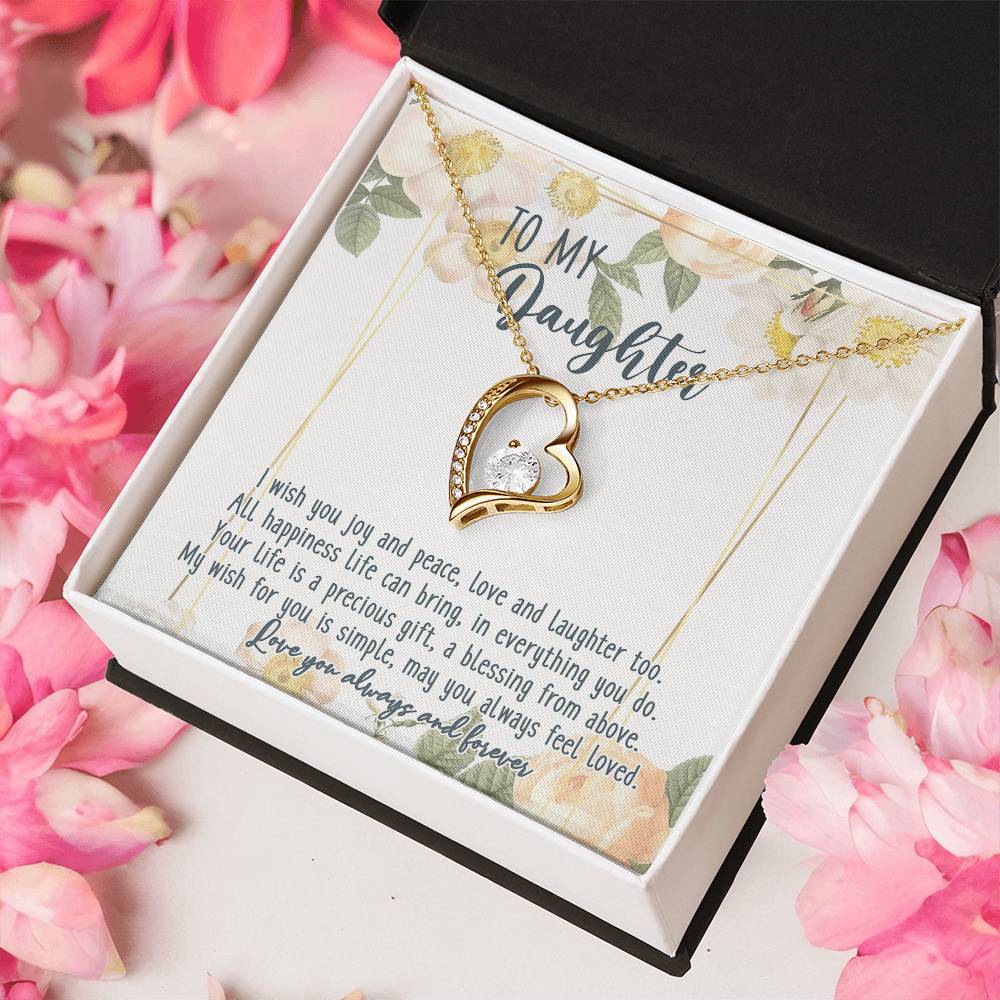 To My Beautiful Daughter Straighten Your Crown Necklace Mom Daughter Necklace Daughter Birthday Gift Daughter Graduation 1 Forever Love Necklace