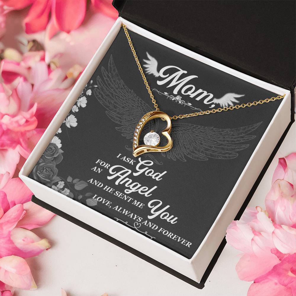 I Asked God For An Angel And He Sent Me You Forever Love Necklace