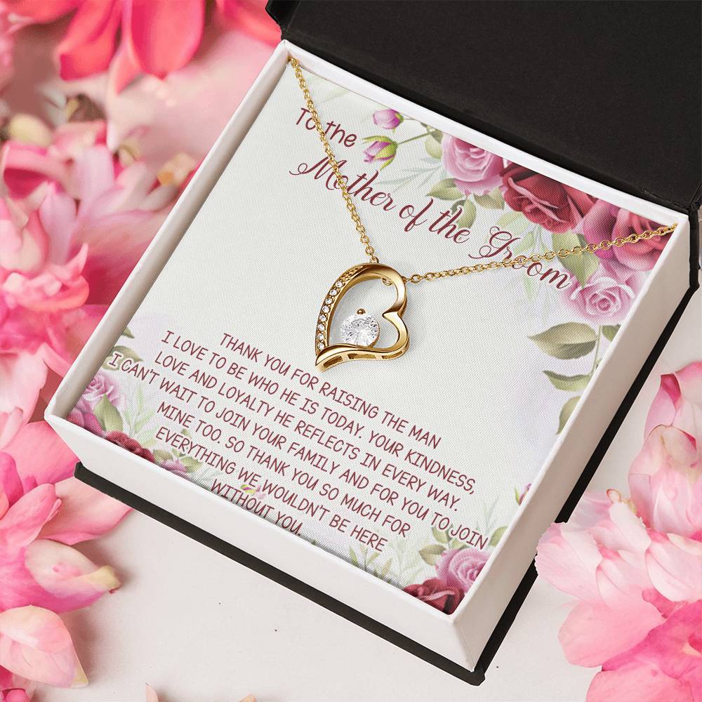 Mother Of The Groom Necklace Mother Of The Groom Jewelry Box Mother In Law Wedding Gift Mother In Law Forever Love Necklace Wedding Gifts Forever Love Necklace