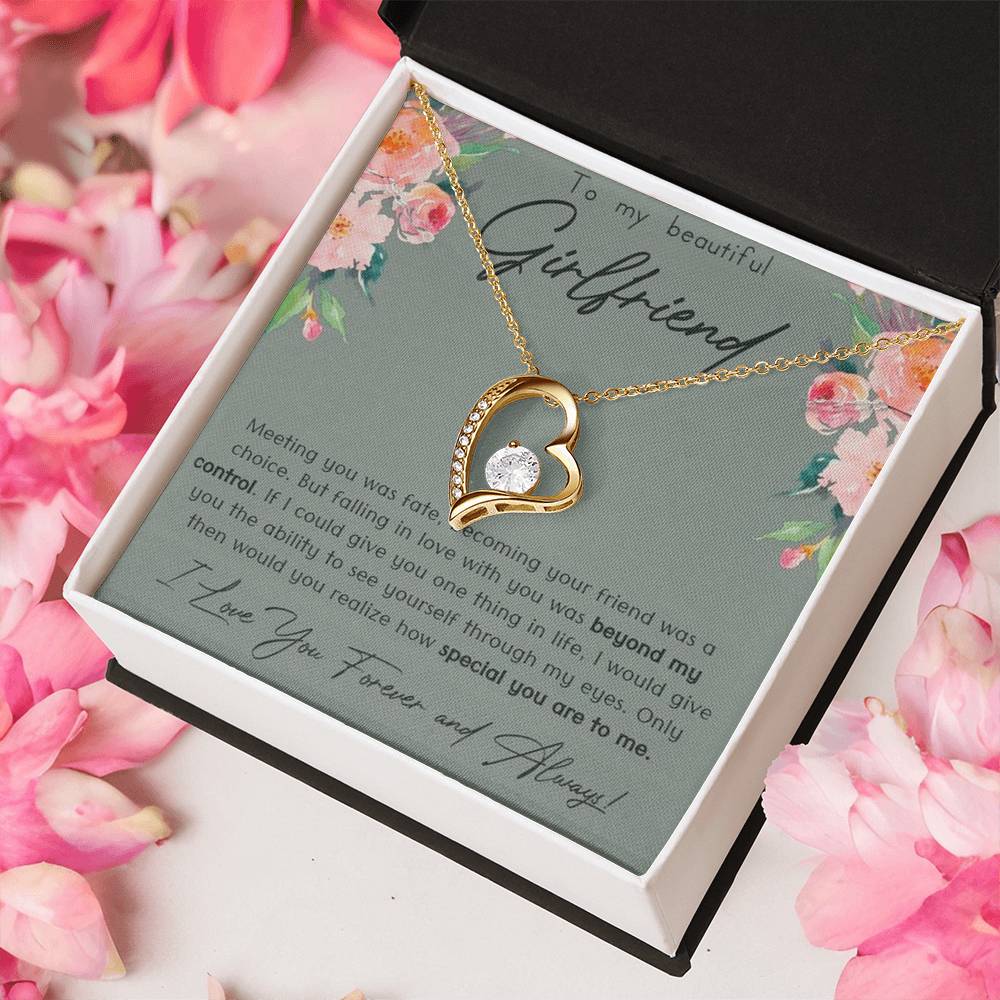 To My Girlfriend - Love You Forever & Always Necklace Forever Love Necklace