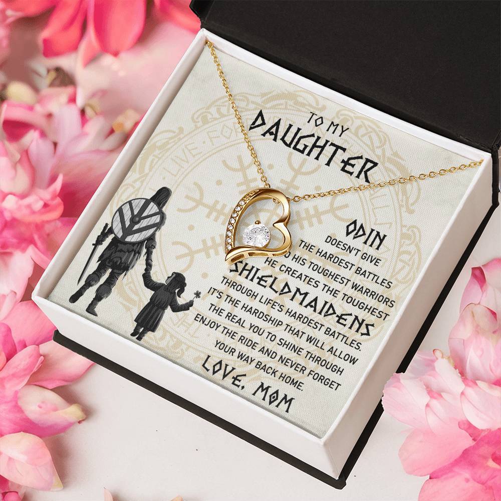 To My Daughter Necklace Daughter Viking Jewelry Norse Daughter Gift To My Daughter Gift From Mom Forever Love Necklace